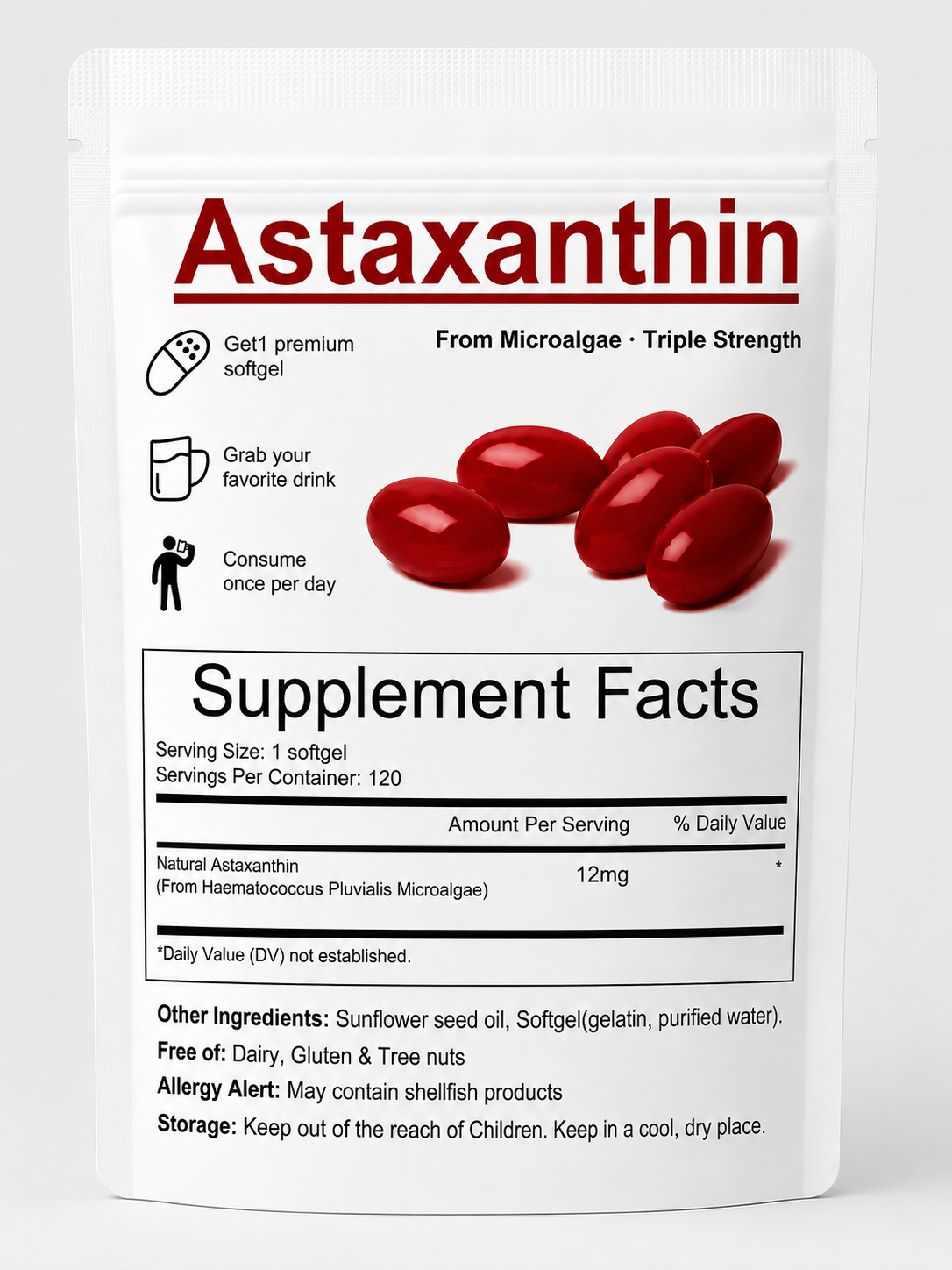 Astaxanthin Soft Capsules – 120 Tablets